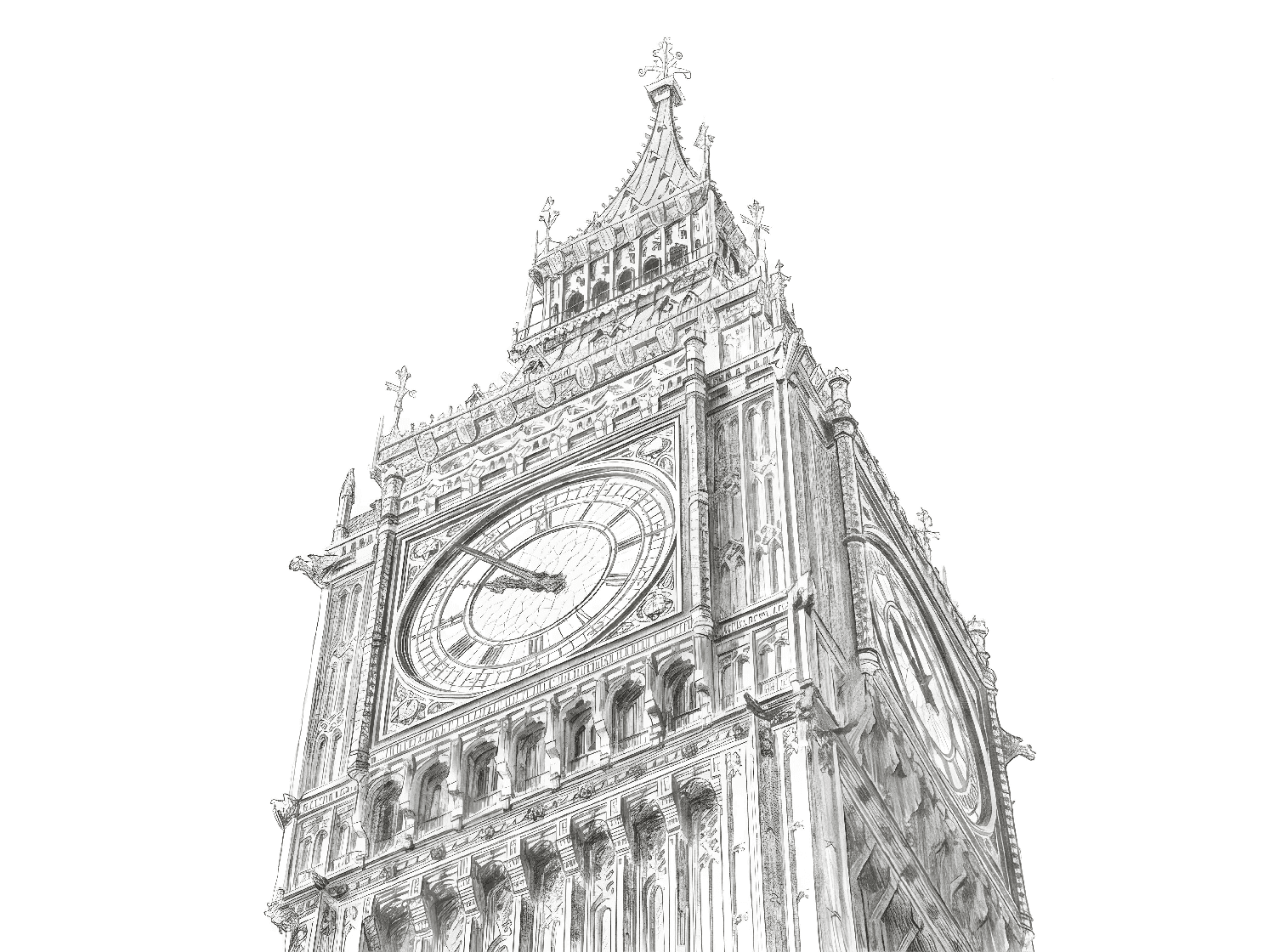 Big Ben architectural sketch