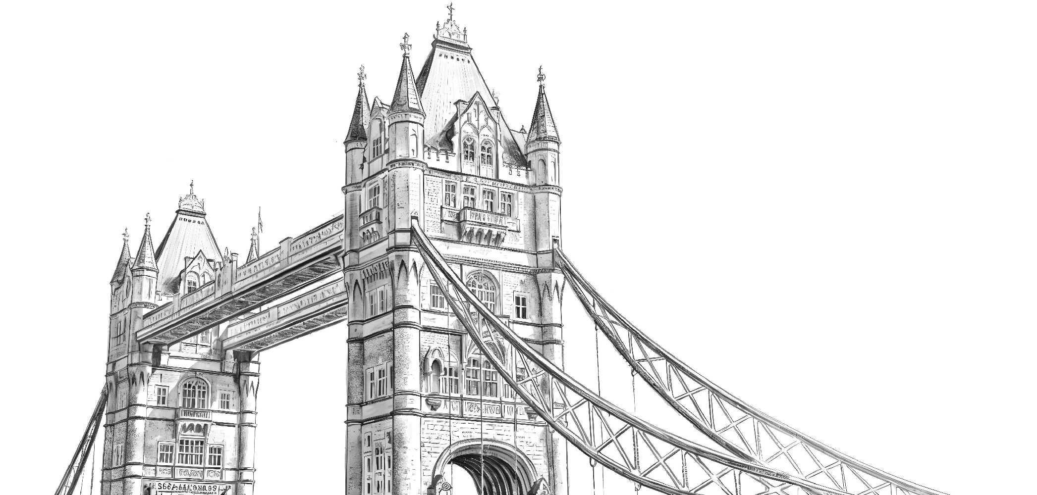 Tower Bridge architectural sketch