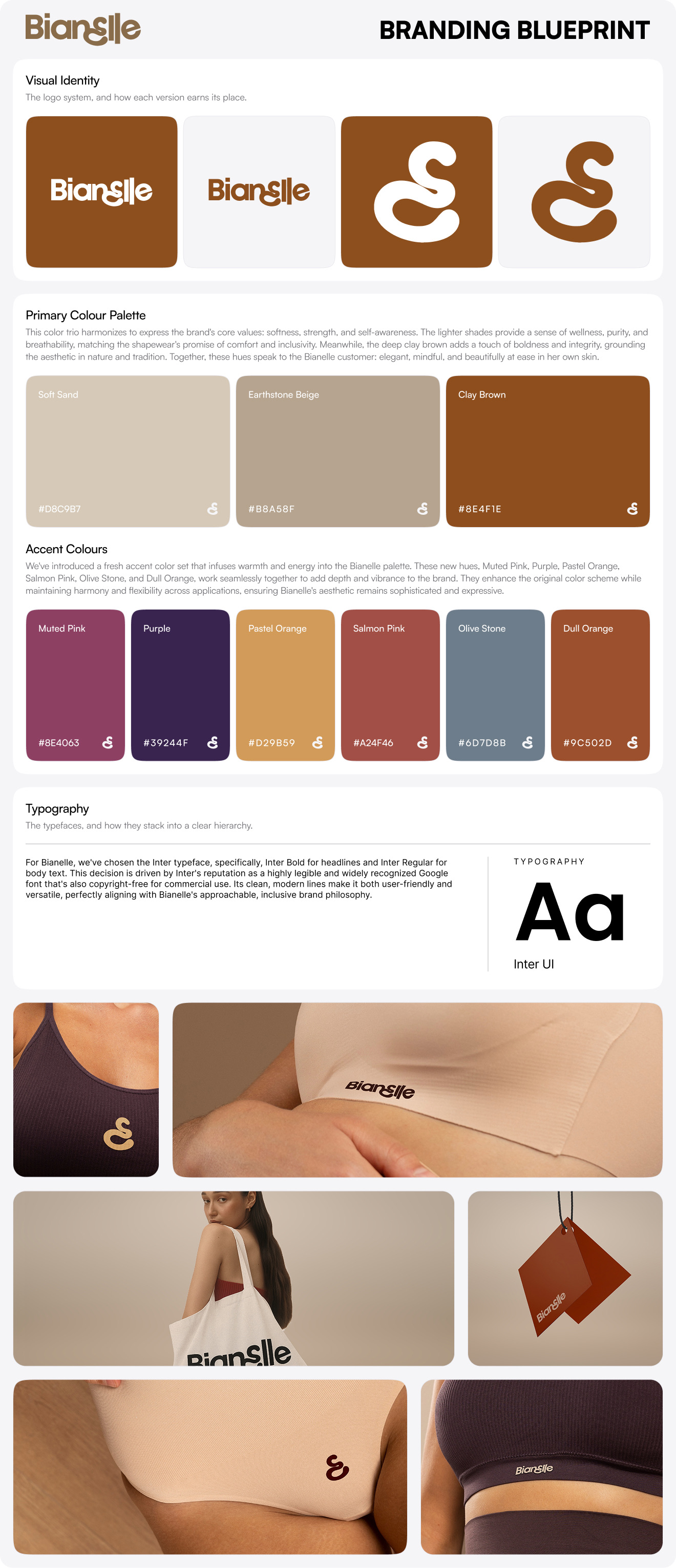 Bianelle branding project image featuring Brand Strategy and UI / UX