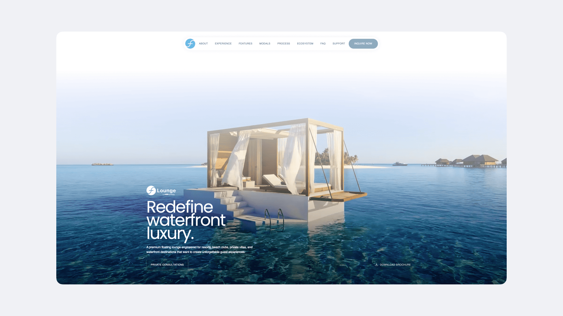 F-Lounge - Landing Page website project image featuring UI / UX and Web Build 1
