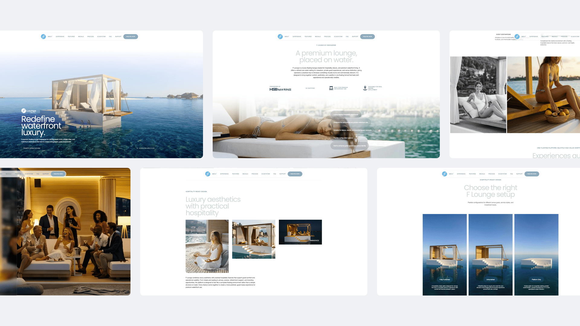 F-Lounge - Landing Page website project image featuring UI / UX and Web Build 2