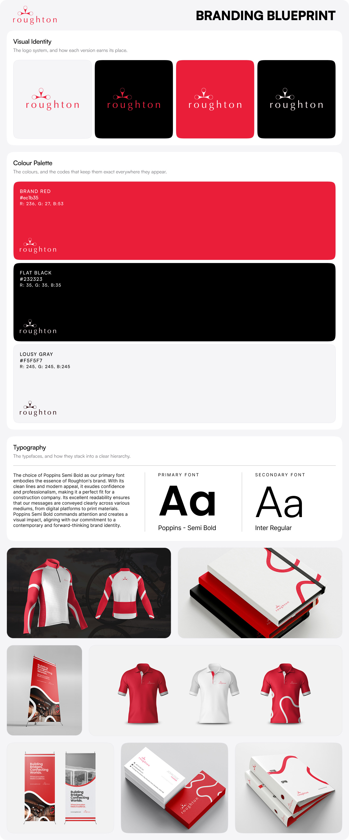 Roughton Int. branding project image featuring Brand Strategy and UI / UX