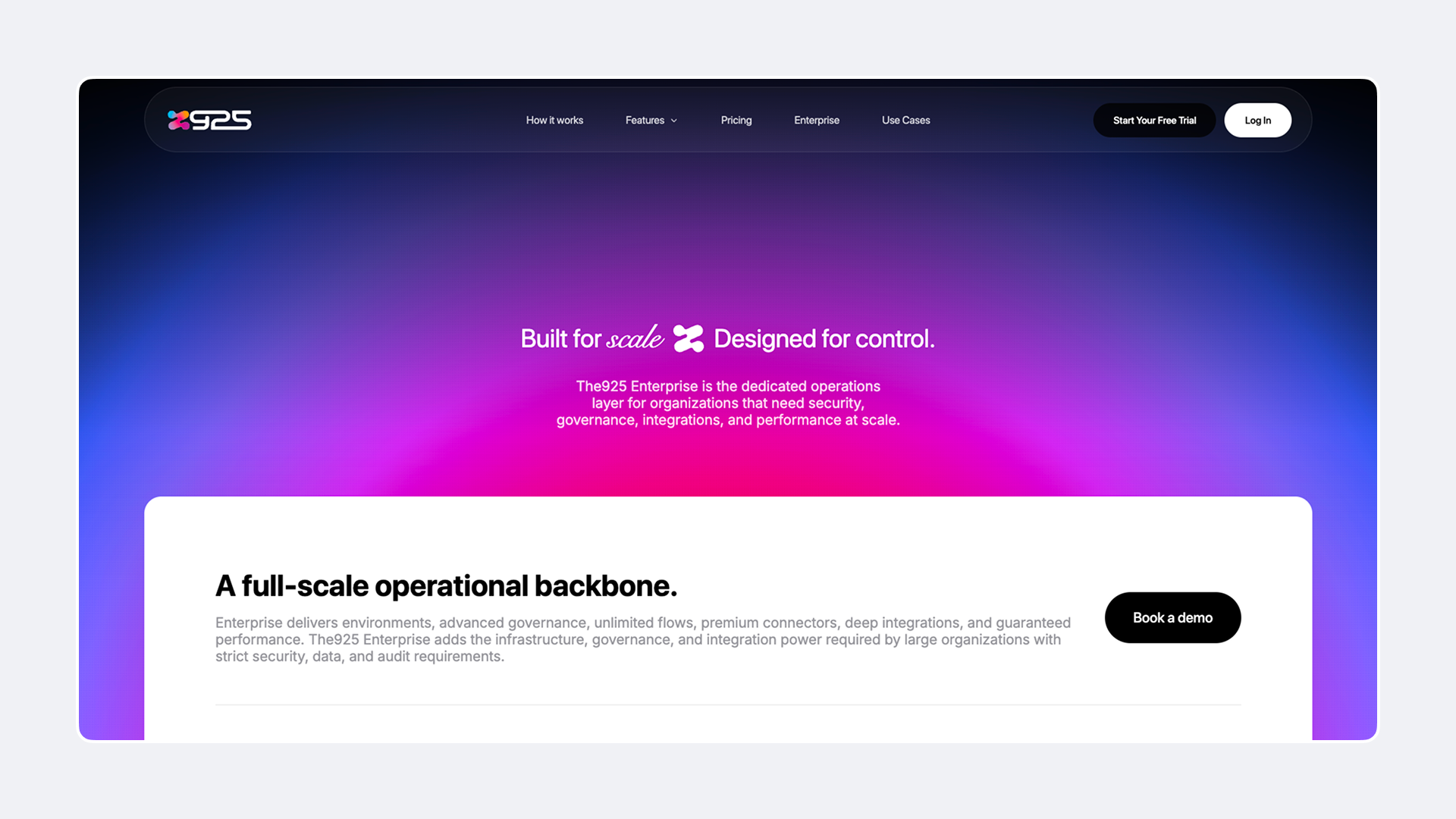 The925 - Website website project image featuring UI / UX, Web Build, and Growth 2