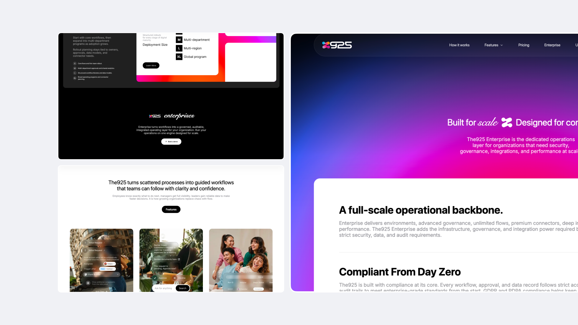 The925 - Website website project image featuring UI / UX, Web Build, and Growth 6